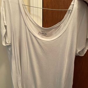 rue 21 white bralette tee (size medium)